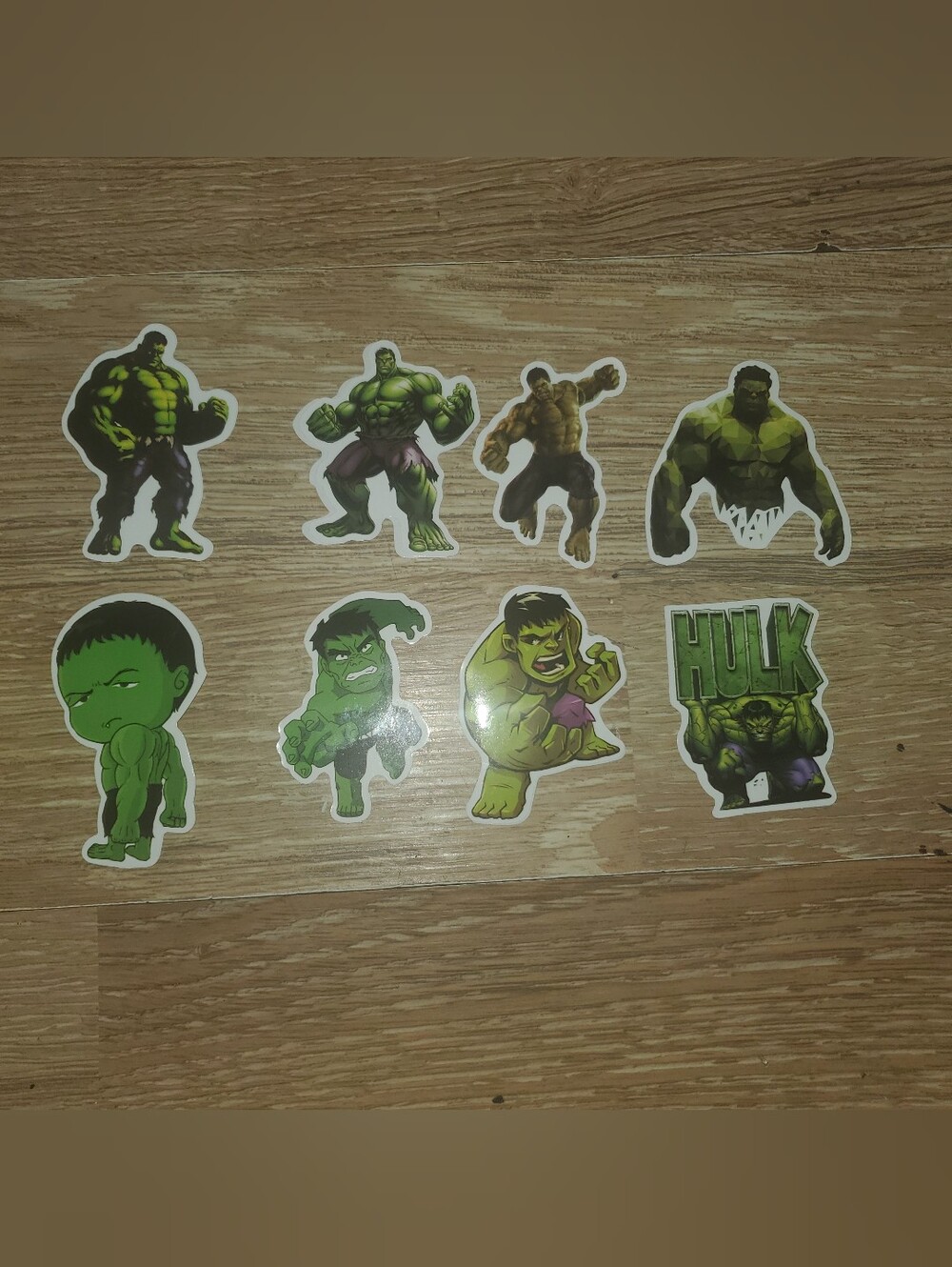 8 Hulk Green Character Sticker Pack